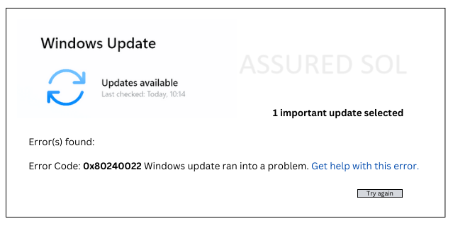 Understanding and Resolving Windows Error 0x80240022 | by Nansi | Aug, 2024 | Medium